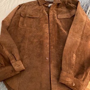 Brown Suede Shirt Jacket